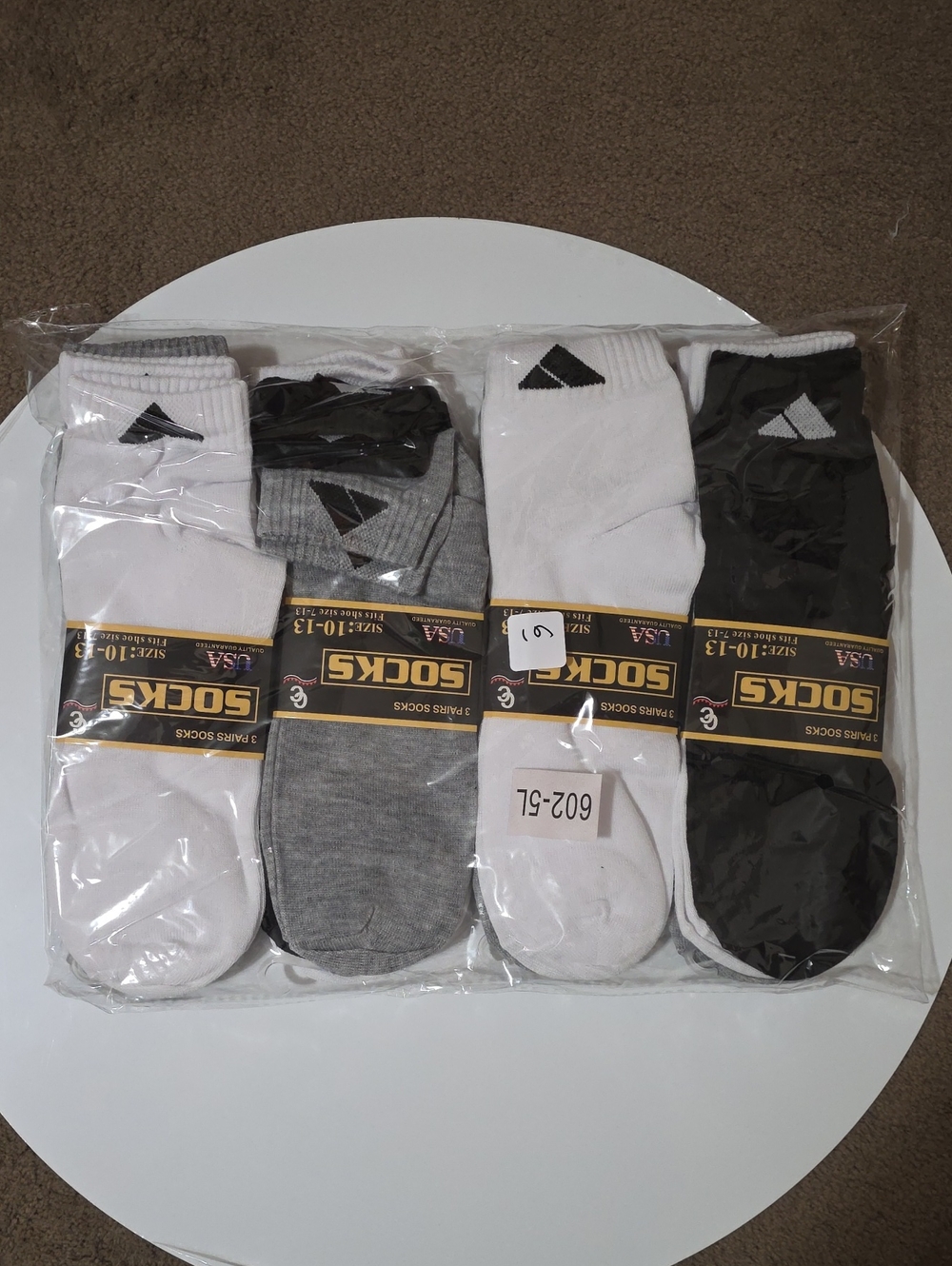 Men's 12-Pack Athletic  Crew White, Gray, Black